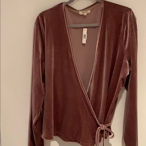 Madewell wrap top, NWT